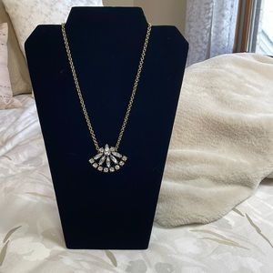 Banana Republic brass and rhinestone necklace.  Approx. 19” long